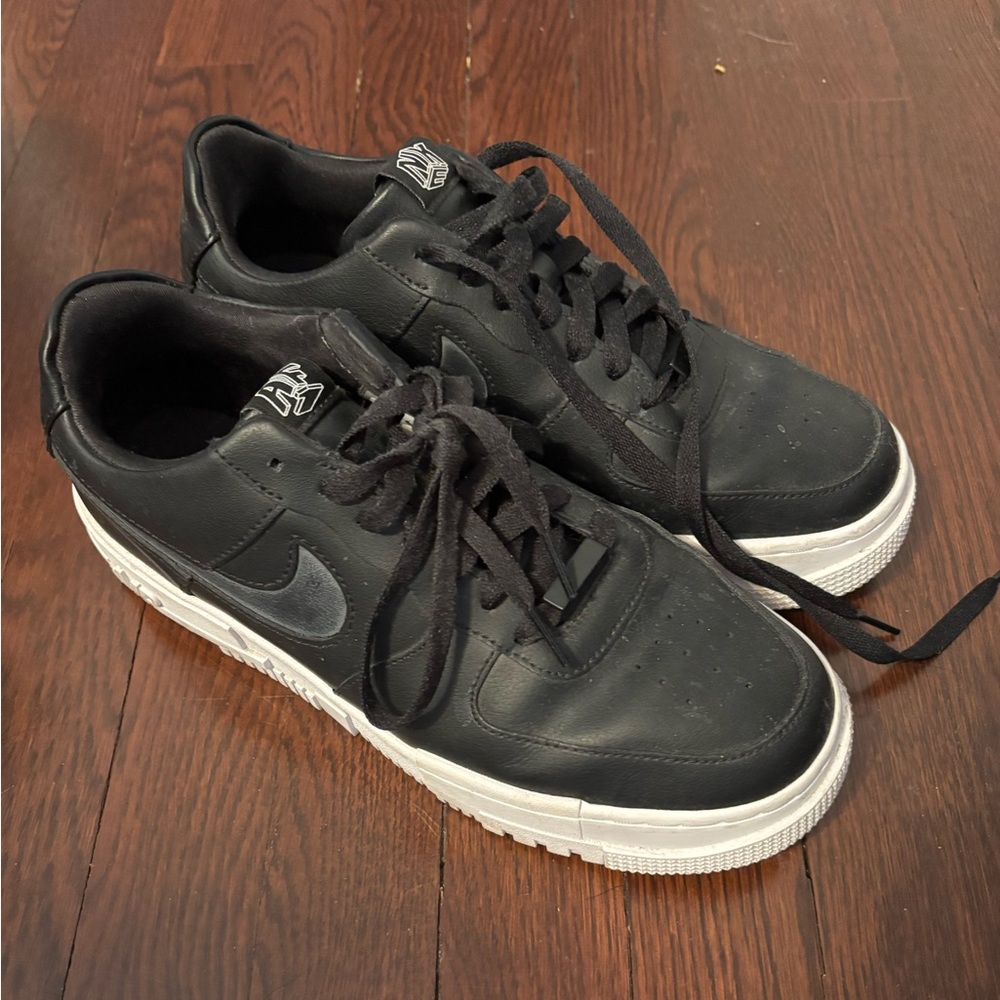Nike Black Sneakers with White Soles